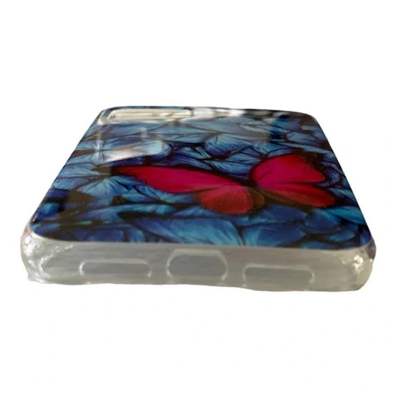 New Compatible with iPhone 11 Case 6.1" Pink Blue Butterflies Plastic - Picture 2 of 4